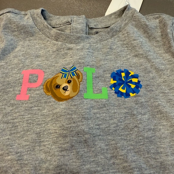 Polo Bear Graphic Gray kids t shirt. Size 18 months - Picture 1 of 9